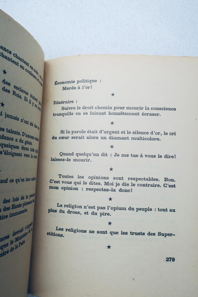 PRÉVERT Jacques. Spectacles, 1951