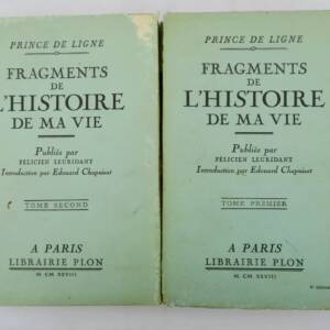 PRINCE DE LIGNE Fragments de l'Histoire de ma Vie 1928