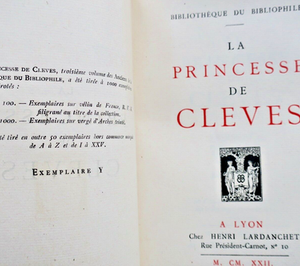 プリンシス・ド・クレーヴェ（フランス語原書版）ラルダンシェ社、1922年