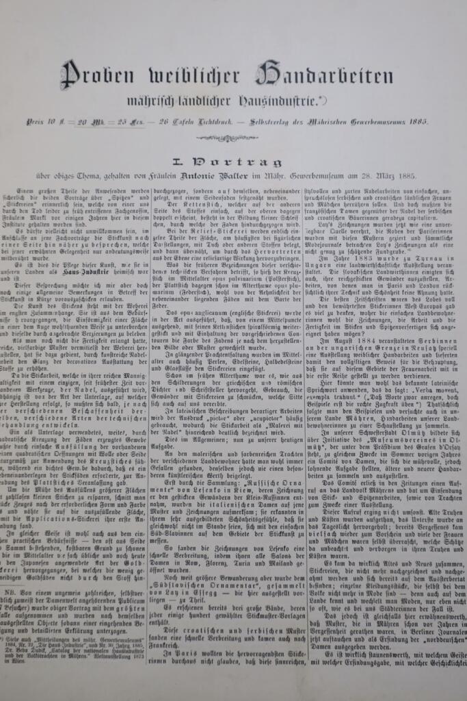 Proben weiblicher Handarbeiten