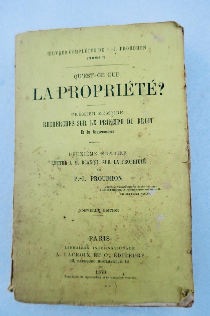 Philosophical inquiry into property and state