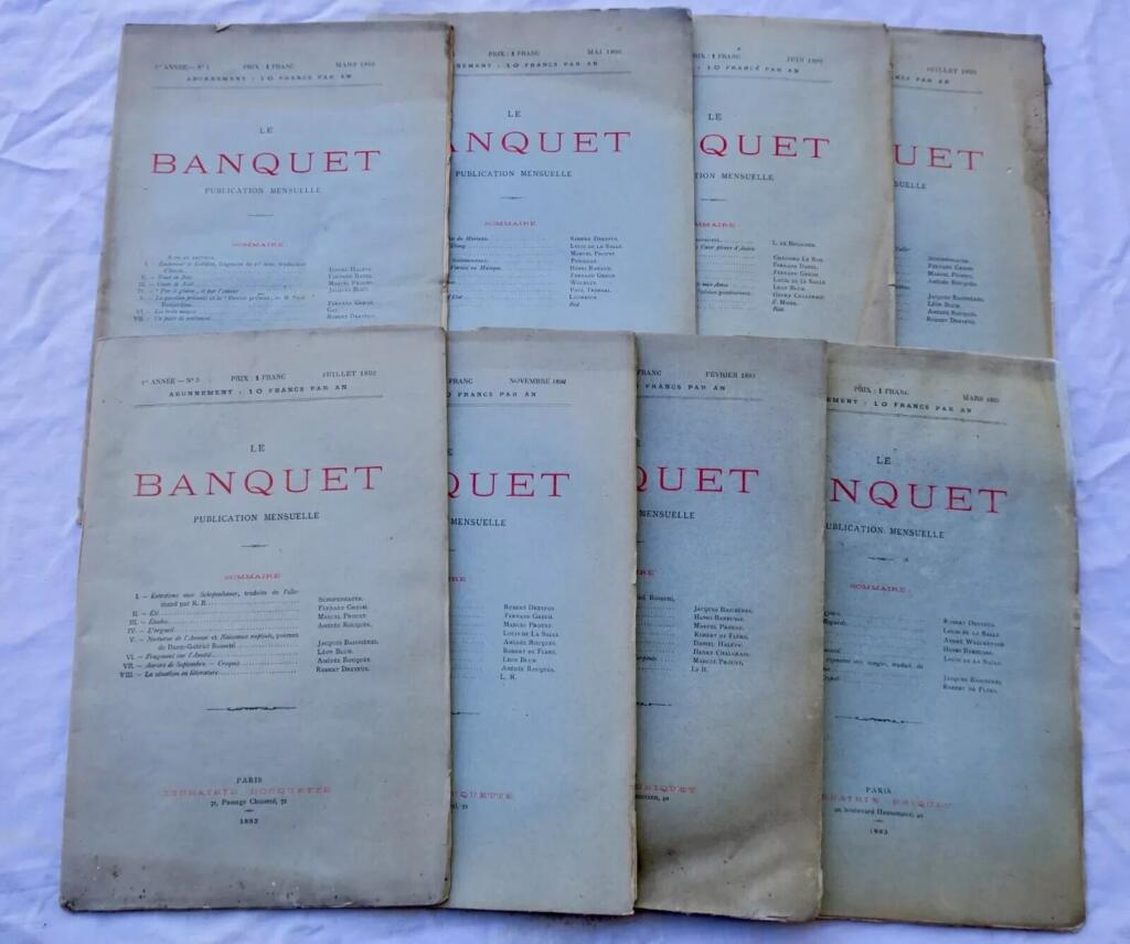 Proust 1892-1893 TEXTES INEDITS LE BANQUET