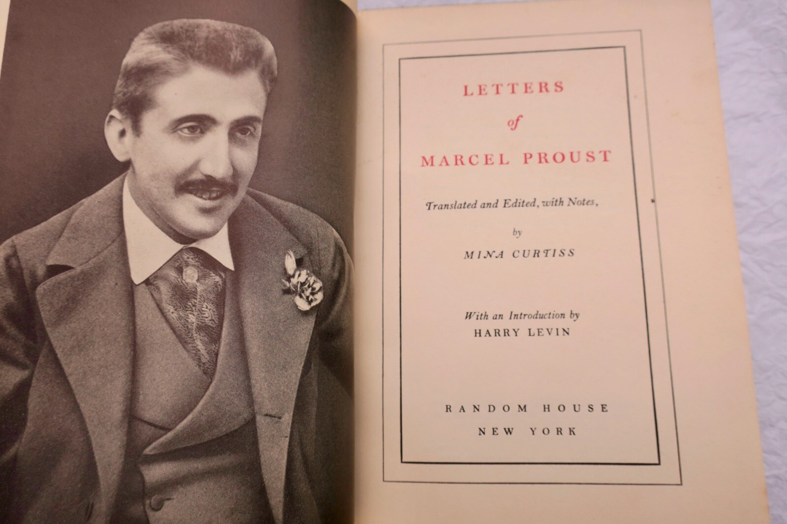 マルセル・プルーストの書簡集<span class="lla-card-orig-wrap"><span class="lla-card-orig">❦ Proust, Marcel Letters of Marcel Proust</span></span> - La Librairie Antique