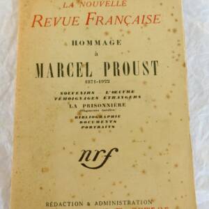 PROUST Proust Marcel La Nouvelle Revue Française sur vélin 1923