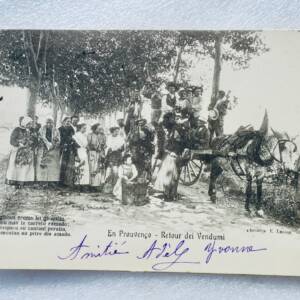 Provence 3 cartes postales 1902-1905 EN PROVENCO RETOUR DEI VENDUMI