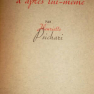 PSICHARI Henriette RENAN D'APRES LUI-MEME PLON 1937 - 295 pages. In-12 Br
