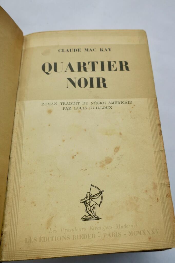 QUARTIER NOIR ( HOME to Harlem) 1932