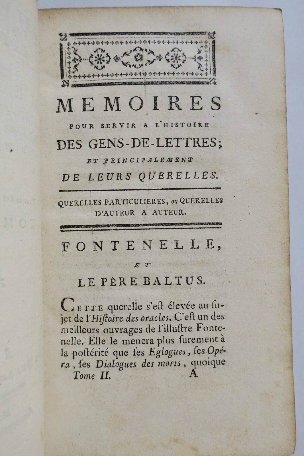 Querelles littéraires, ou Mémoires pour servir à l'histoire des révolutions 1761 – Image 4