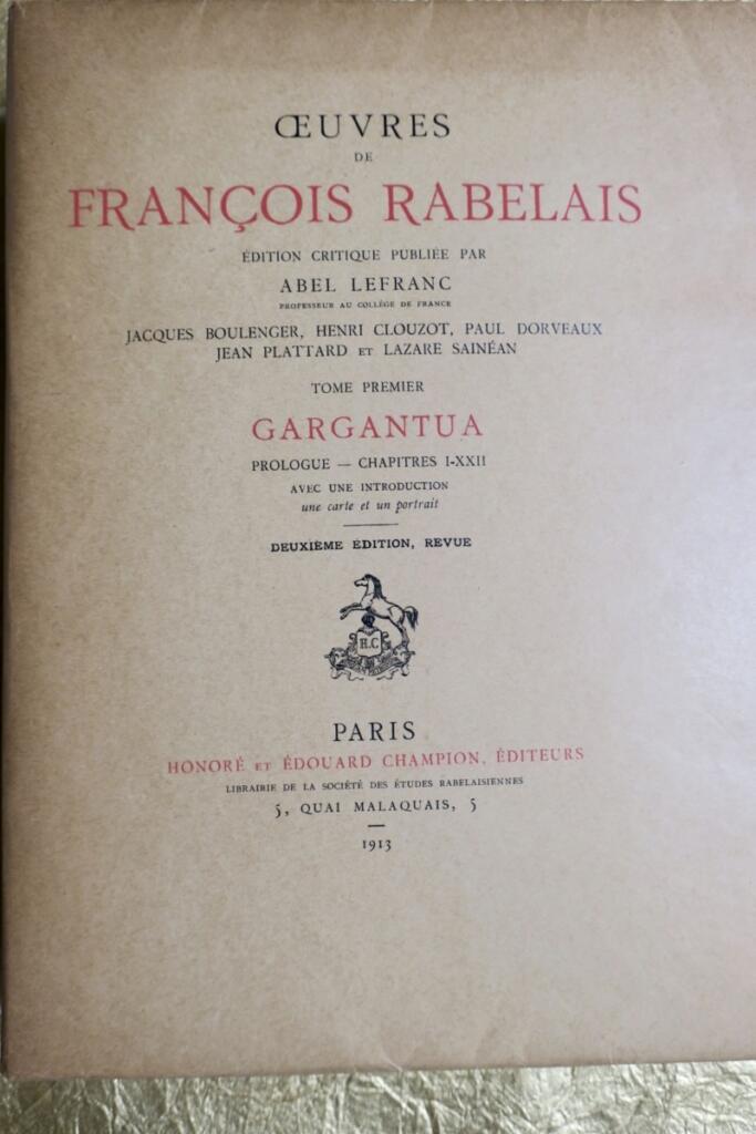 Rabelais’ Gargantua in seltener Ausgabe von 1913