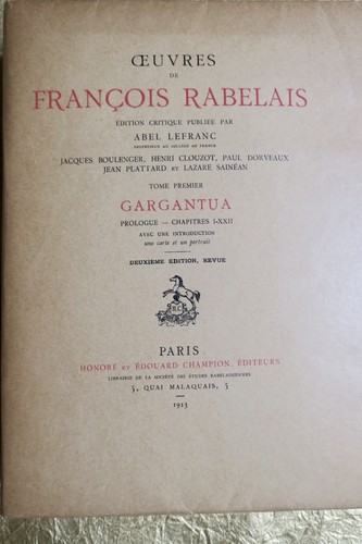 RABELAIS champion 1913 - La Librairie Antique
