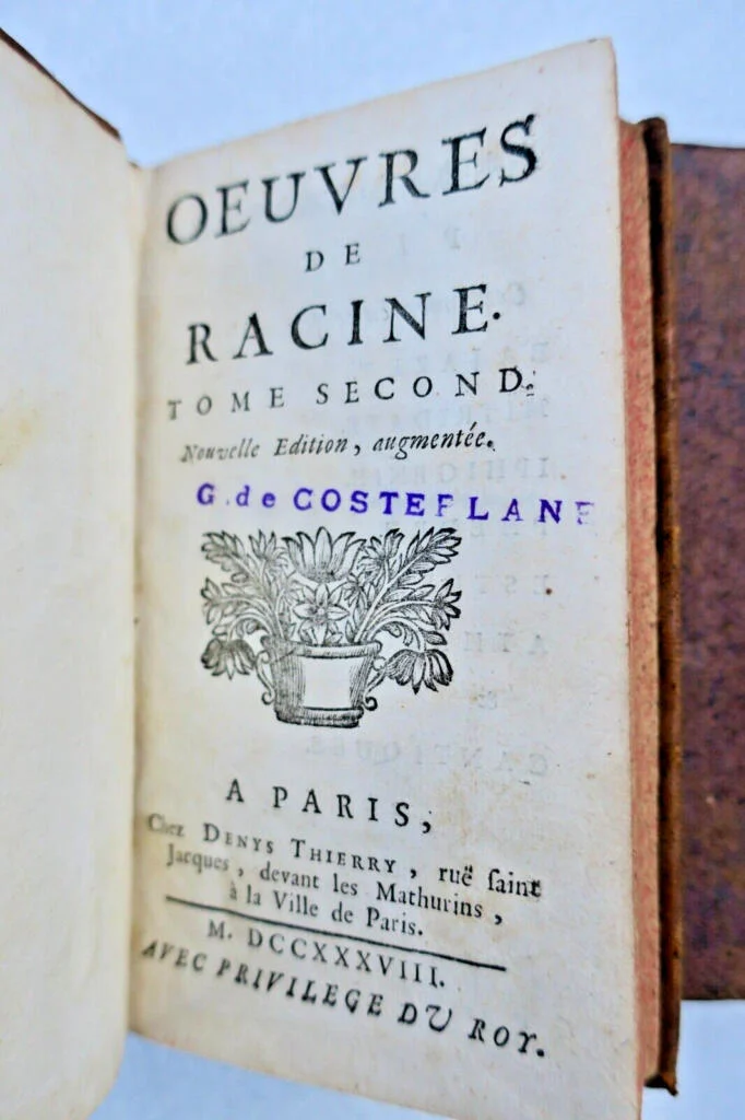 Racine Oeuvres de Racine 1738