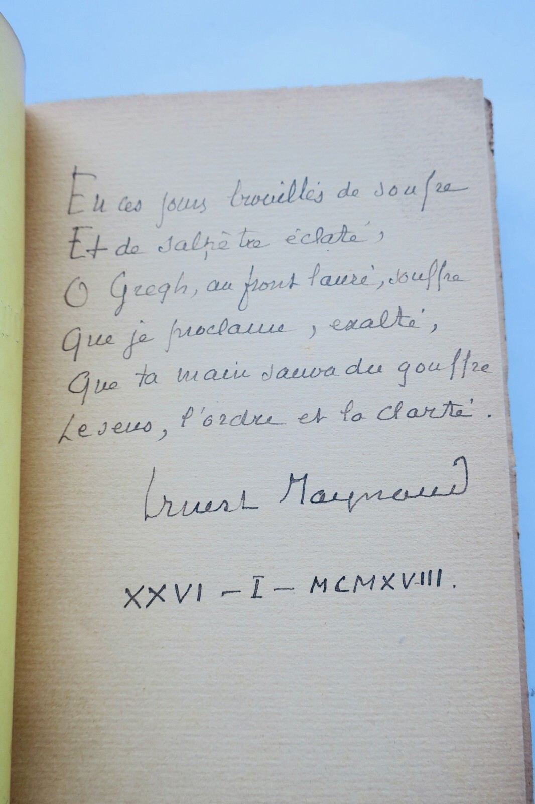 Ernest Raynauds poetische Hommage an Fernand Gregh - Image 7