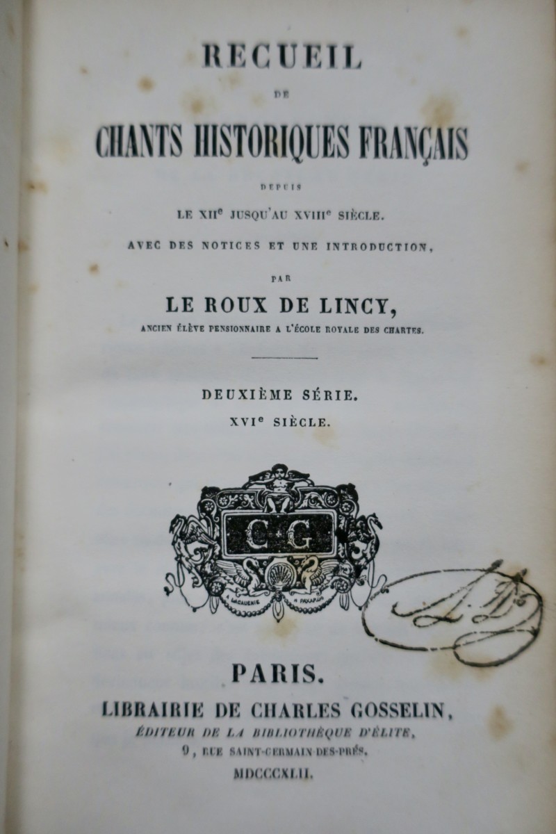 Recueil de chants historiques français depuis le XII° jusqu’au XVIII° sie.. – Image 5