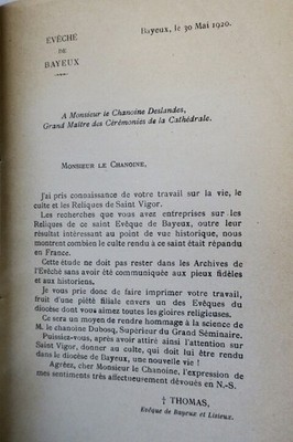 Historical Research on Saint-Vigor Relics