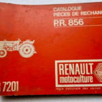 Renault Motoculture Catalogue pièces rechanges Detachées PR 856