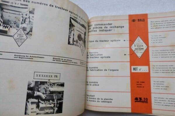 Ersatzteilkatalog Renault Motokultur R 7055 P.R. 725