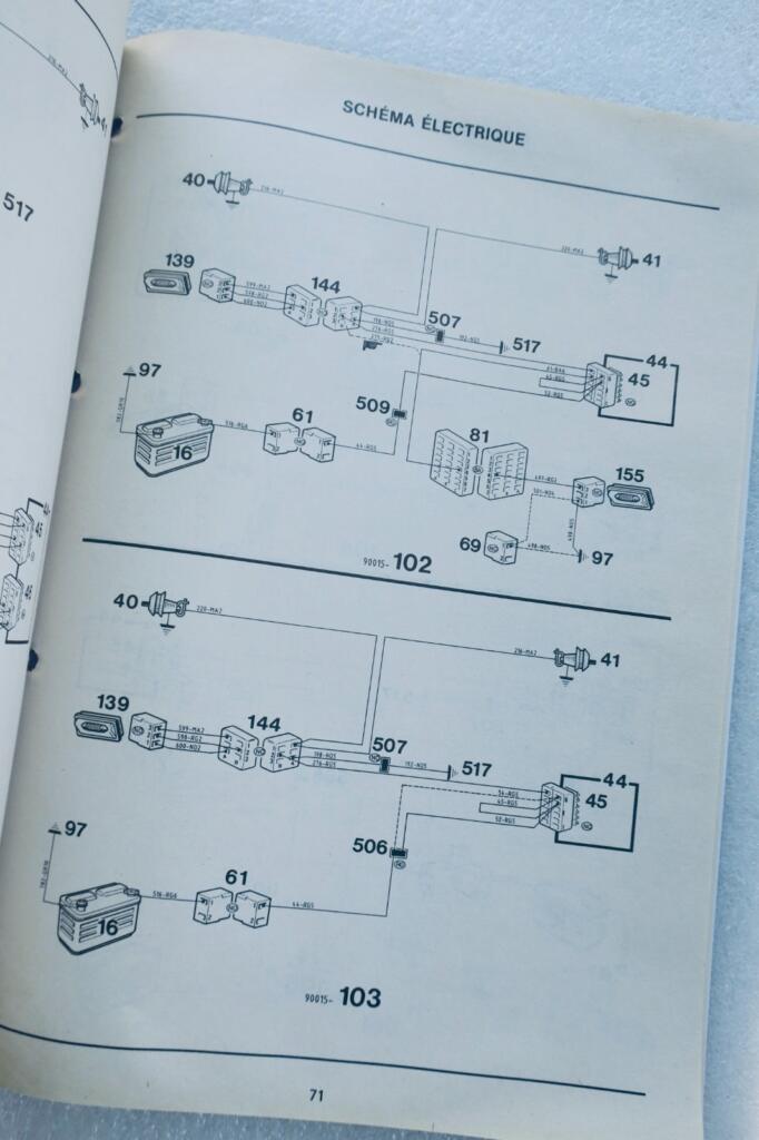 雷诺速运型电气原理图 1986年