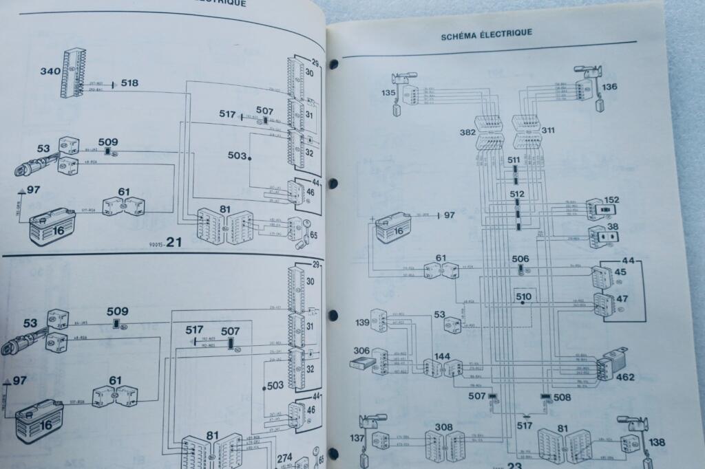 雷诺速运型电气原理图 1986年