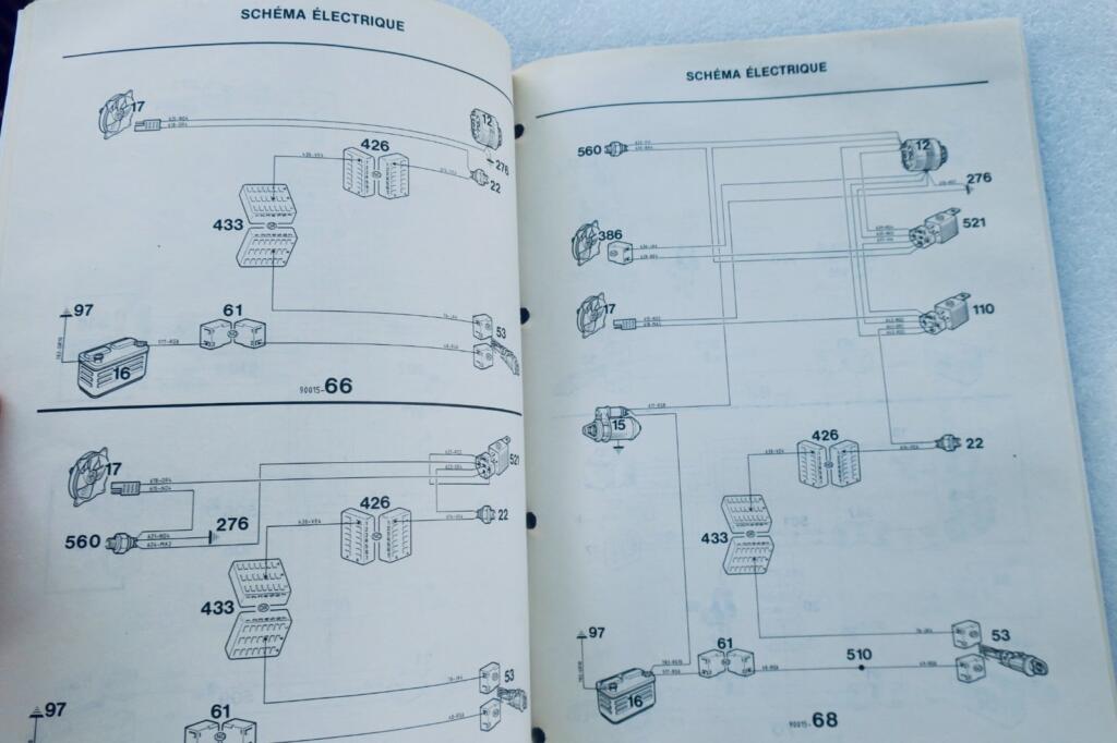 雷诺速运型电气原理图 1986年
