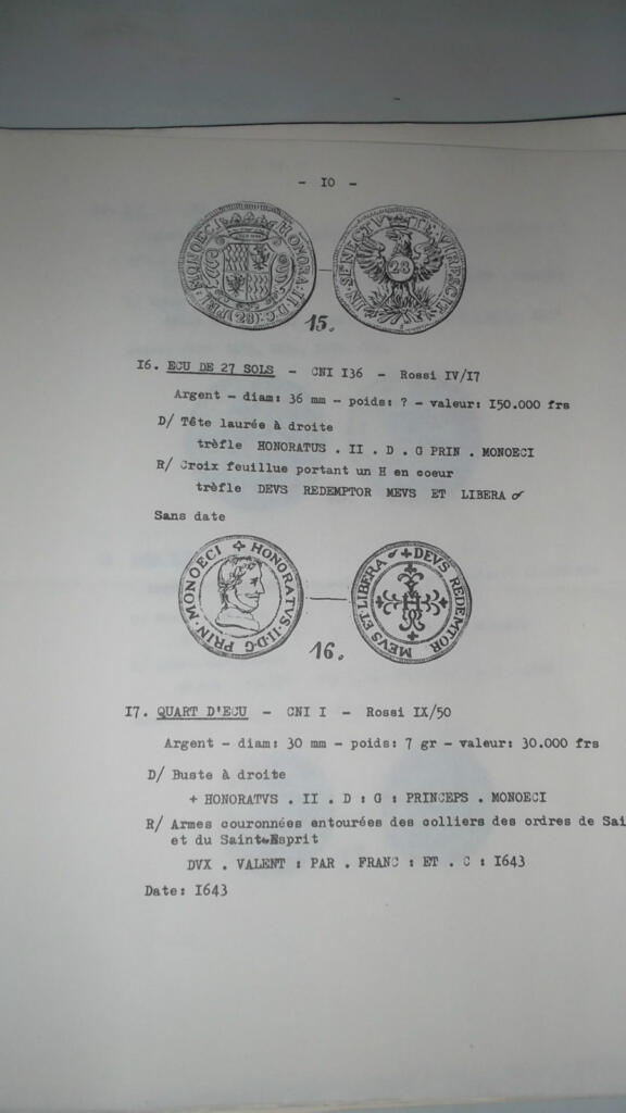 Monegassische Münzen und römische Bronzekollektion
