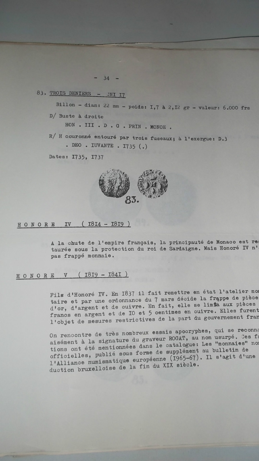 repertoire des monnaies monégasques par Jean de MEY + monnaies diverses – Image 2