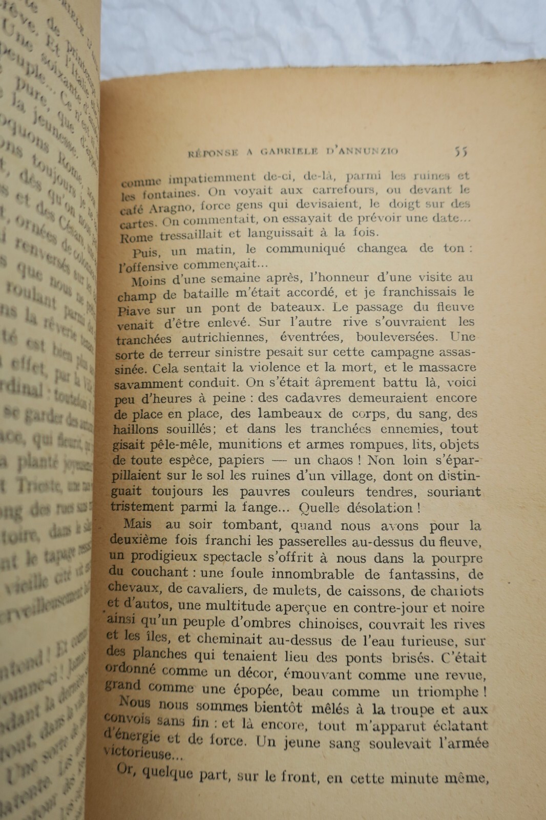 REPONSE A GABRIELE D’ANNUNZIO - La Librairie Antique