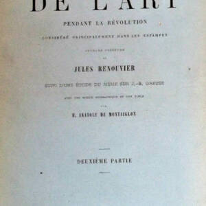 révolution Histoire de l'Art pendant la Révolution, considéré ..estampes