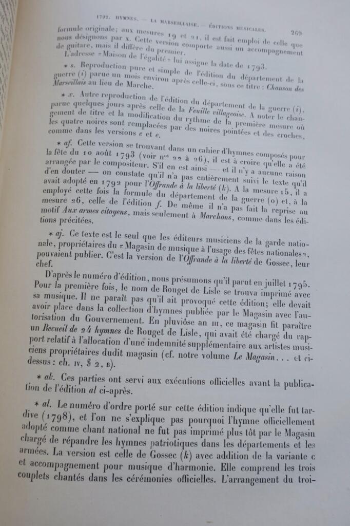 Révolution Hymnes et chansons de la Révolution. Aperçu général et catalogue 1904