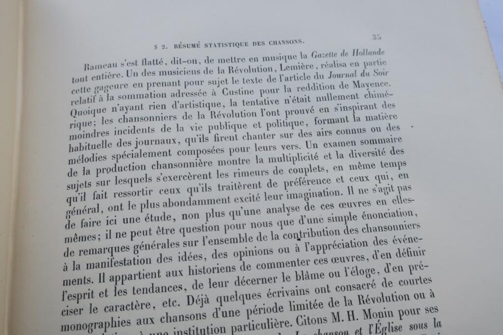 Révolution Hymnes et chansons de la Révolution. Aperçu général et catalogue 1904