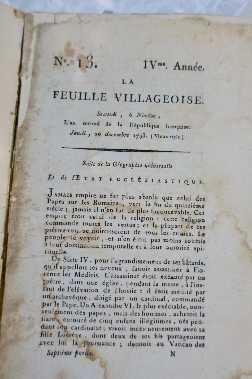 Revolutionäre französische Zeitungsausgaben von 1793-1794 – Image 7