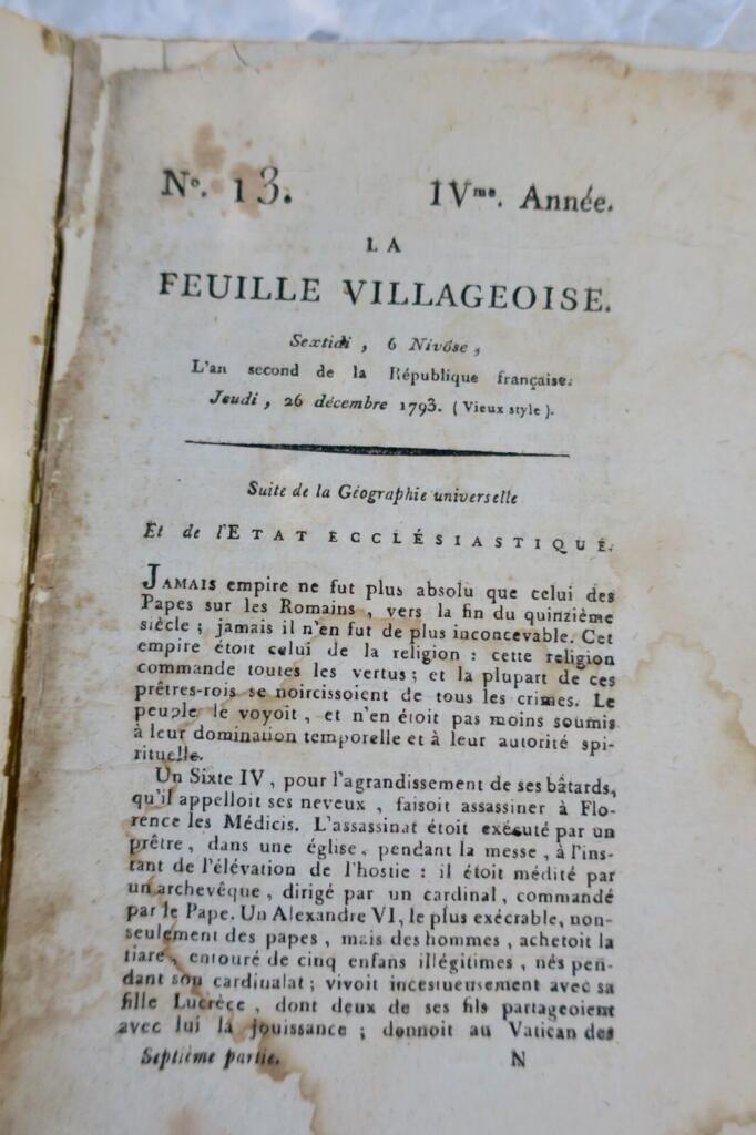 Dorfbotschaft aus der Französischen Revolution