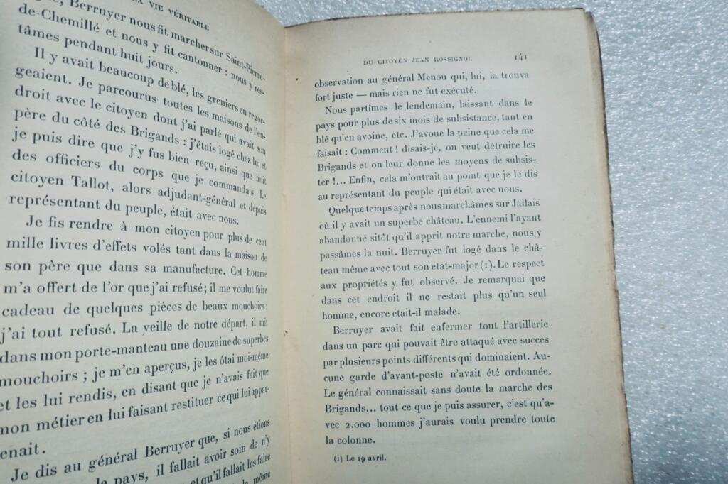 révolution La vie véritable du citoyen Jean Rossignol, vainqueur de la bastille
