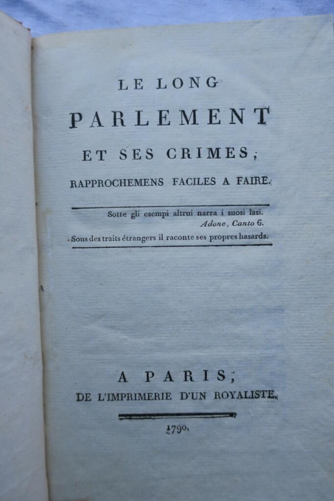 Das Lange Parlament und seine Verbrechen, 1790