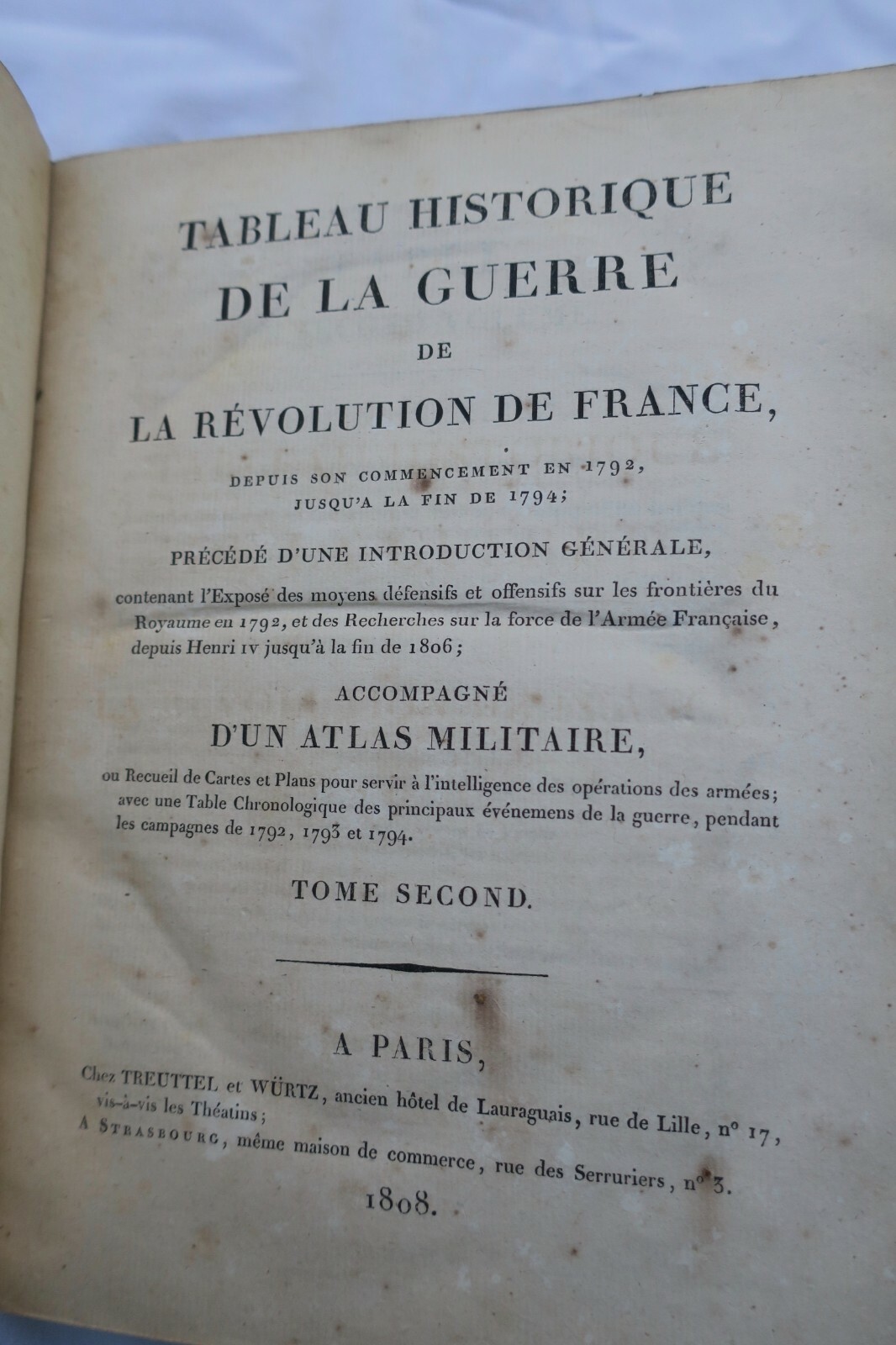 Historical overview of the French Revolution<span class="lla-card-orig-wrap"><span class="lla-card-orig">❦ Révolution Tableau historique de la guerre de la révolution 1808</span></span> - La Librairie Antique