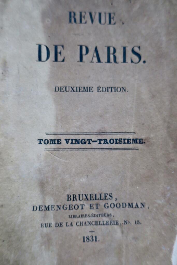 パリ文学評論 第23巻 (1831年)