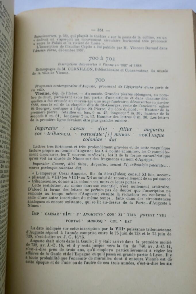 Review of Epigraphy in Southern France