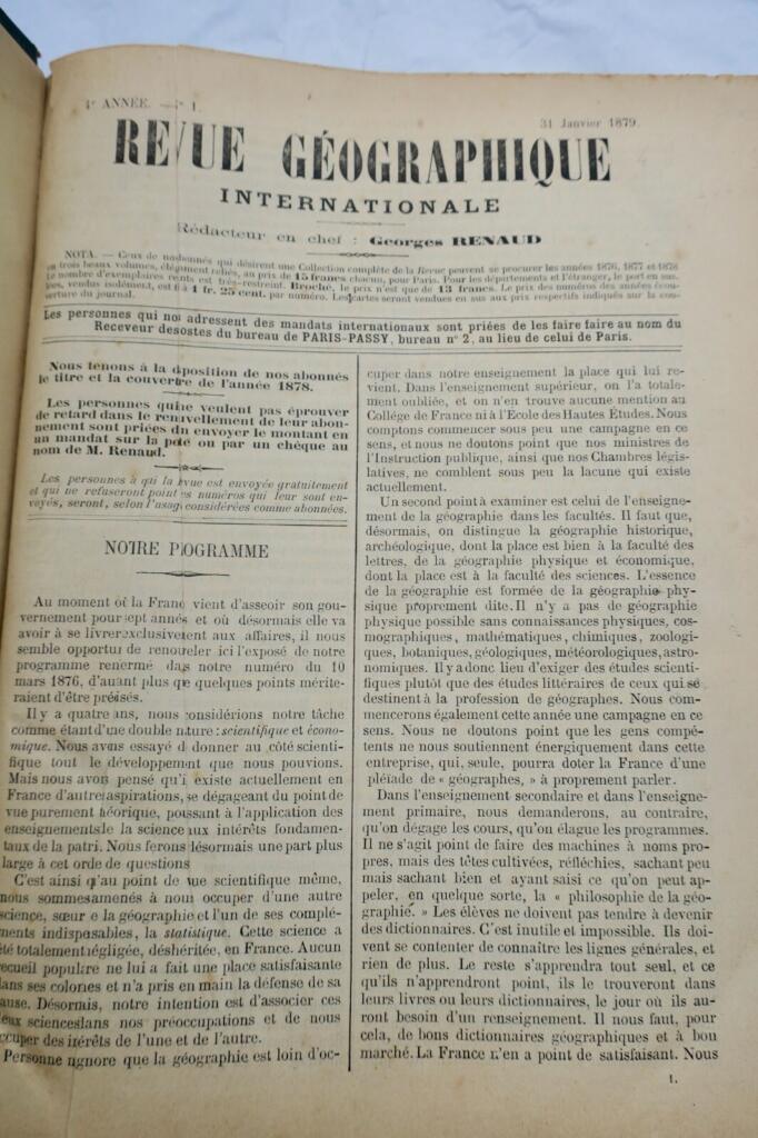International Geographic Review 1879-1884