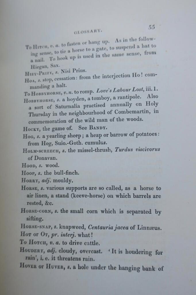 Devonshire dialect conversation with glossary