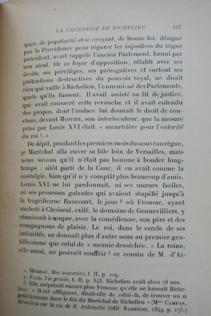 Richelieu's Final Years: Archival Study 1758-1788