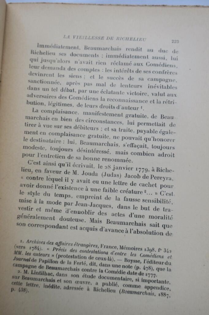 Richelieu's Final Years: Archival Study 1758-1788