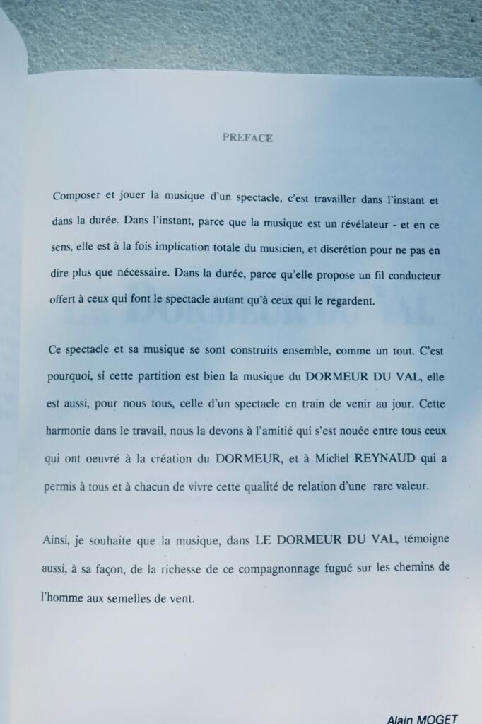 Rimbaud LE DORMEUR DU VAL (Michel Reynaud) 1990