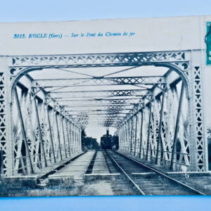 Riscle sur le pont du chemin de fer 1914 Gers 32