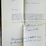 Beautiful signed handwritten letter