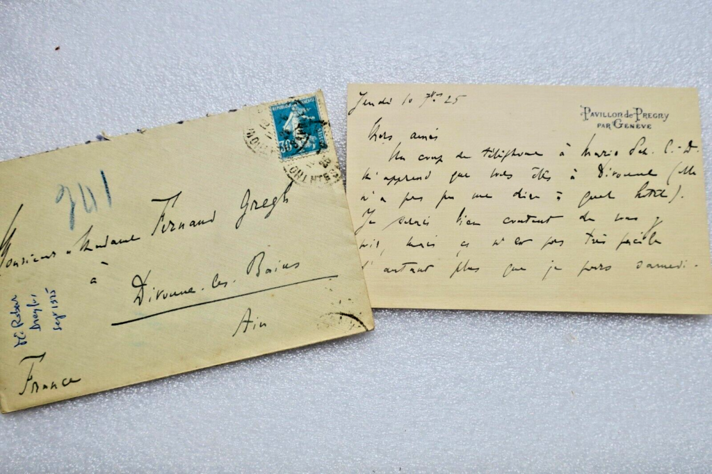 Autographed Letter from DREYFUS to GREGH