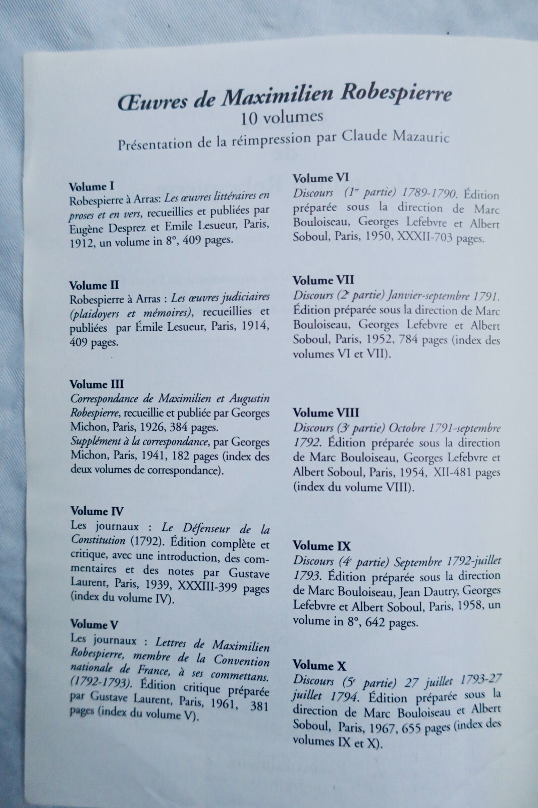 Robespierre Oeuvres de Maximilien Robespierre REVOLUTION - Image 8