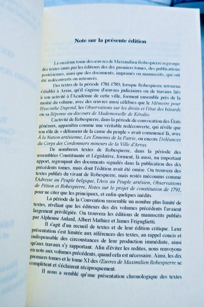 Gesammelte Werke von Robespierre