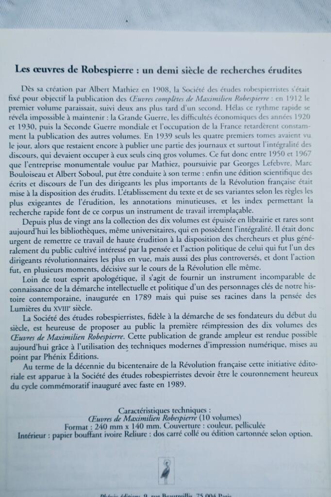 Gesammelte Werke von Robespierre