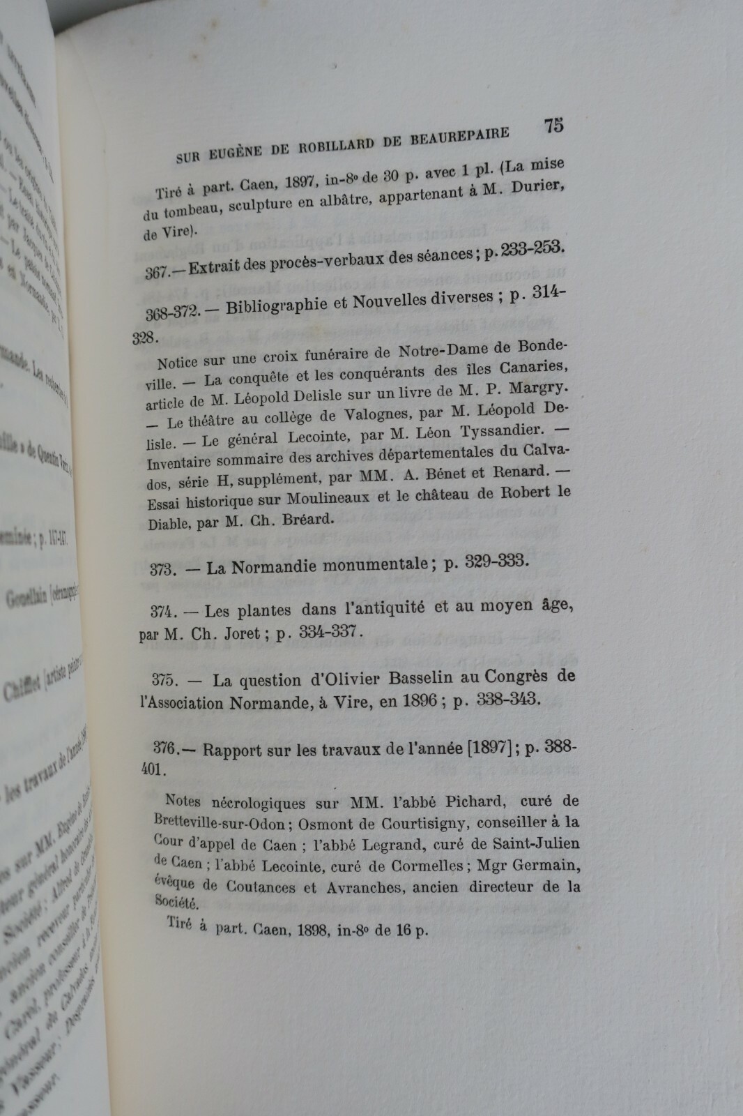 Biography and Literary Notice<span class="lla-card-orig-wrap"><span class="lla-card-orig">❦ Robillard de Beaurepaire Notice biographique et littéraire 1903</span></span> - La Librairie Antique