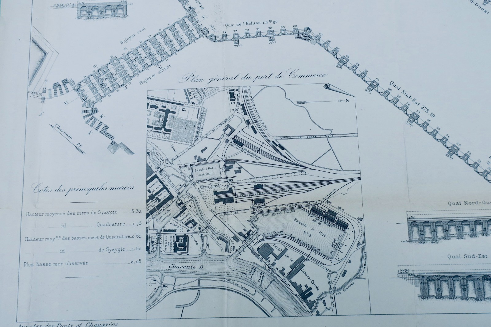 ROCHEFORT bassin à flot de Rochefort 1895 - La Librairie Antique
