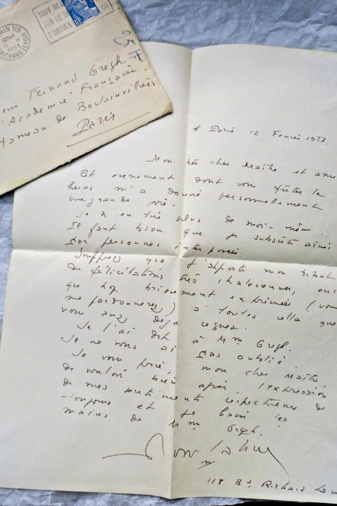 Roger Lannes: Autograph Letter